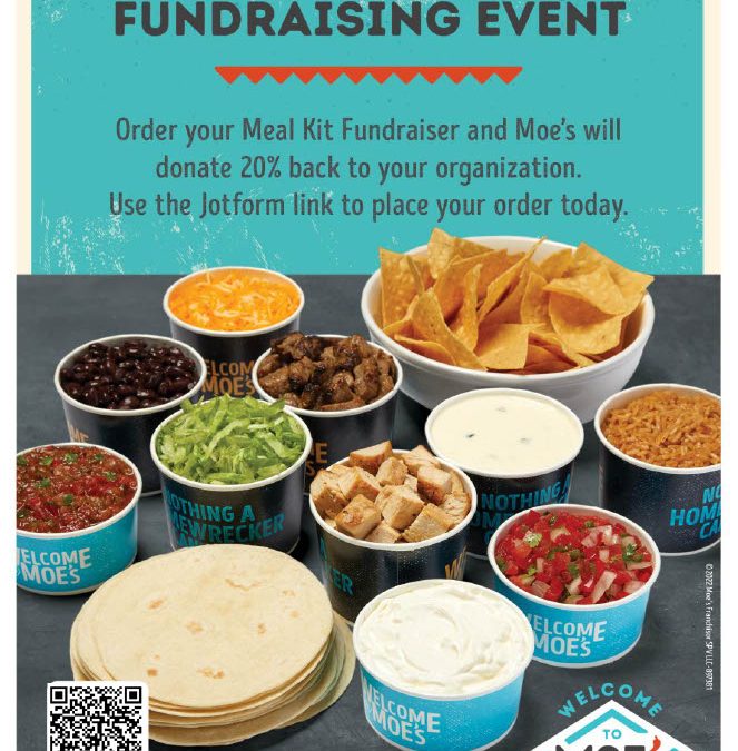 Moe’s Taco Fundraiser on April 18, 2023 – Order by 4/17!